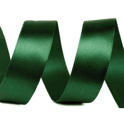 Panglică satin, lățime 20 mm, 5 m/buc - Verde închis (100 Metri)
