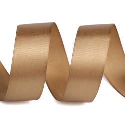 Panglică satin, lățime 20 mm, 5 m/buc - Maro deschis mediu (100 Metri)