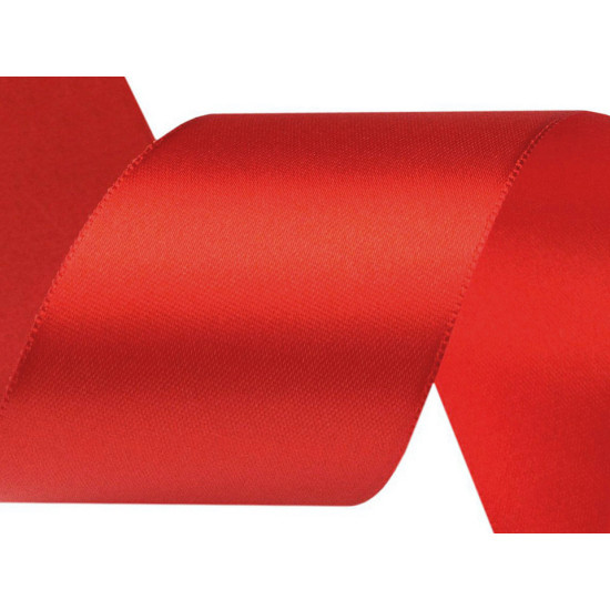 Panglică satin, lățime 50 mm - Roșu închis (90 Metri) Panglică satin, lățime 50 mm - Roșu închis (90 Metri)