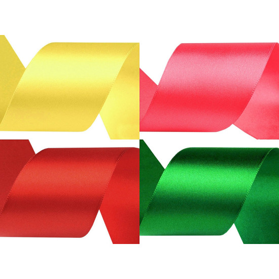 Panglică satin, lățime 50 mm - Roșu închis (90 Metri) Panglică satin, lățime 50 mm - Roșu închis (90 Metri)
