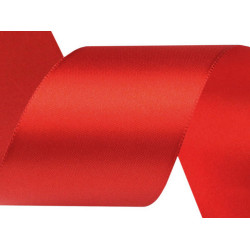 Panglică satin, lățime 50 mm, 3 m/buc - Roșu (3 Metri)
