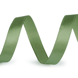 Panglică satin, lățime 12 mm, 5 m/buc - Verde ferigă (5 Metri)