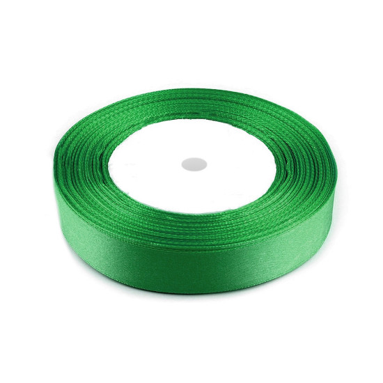 Panglică satin, lățime 25 mm - Verde irlandez (1 Metru) Panglică satin, lățime 25 mm - Verde irlandez (1 Metru)