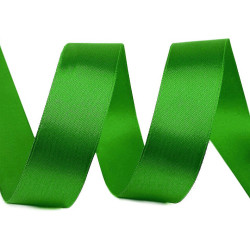 Panglică satin, lățime 25 mm, 5 m/buc - Verde ferigă (100 Metri)