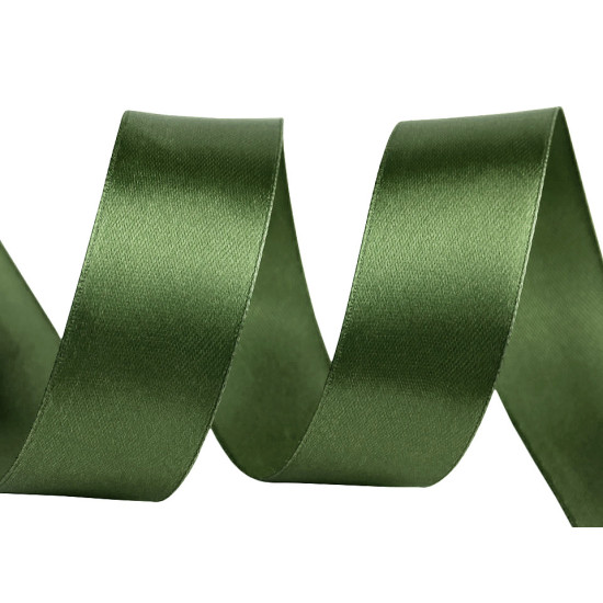 Panglică satin pol, lățime 30 mm - Verde (135 Metri)
