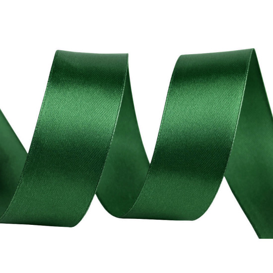 Panglică satin pol, lățime 30 mm - Verde (135 Metri)