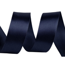 Panglică satin pol, lățime 30 mm - Albastru închis (27 Metri)