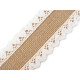 Panglică din iută cu dantelă de bumbac, lățime 54 mm - Alb (1 Bucată) Panglică din iută cu dantelă de bumbac, lățime 54 mm - Alb (1 Bucată)