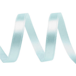 Panglică satin, lățime 6 mm, 5 m/buc - Bleu nu-mă-uita (100 Metri)