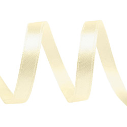 Panglică satin, lățime 6 mm, 5 m/buc - Galben vanilie (100 Metri)