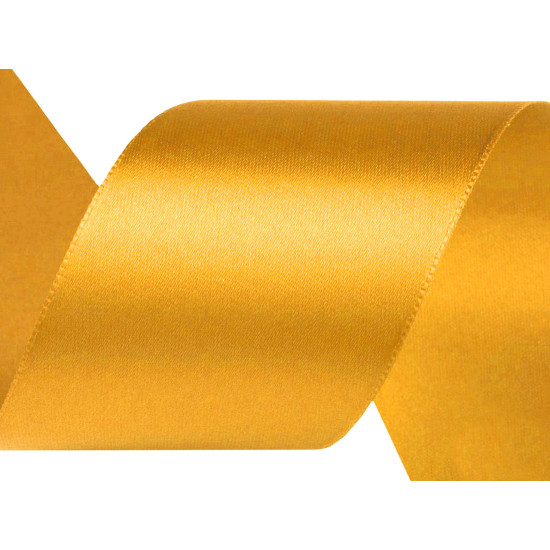 Panglică satin, lățime 40 mm, 5 m/buc - Auriu (5 Metri) Panglică satin, lățime 40 mm, 5 m/buc - Auriu (5 Metri)