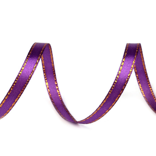 Panglică satinată cu lurex, rolă 6mm/5m - Crem foarte deschis (5 Metri)