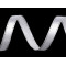 Atlasband mit lurexkante, breite 10 mm, weihnachtlich - Weiß (1 Meter)