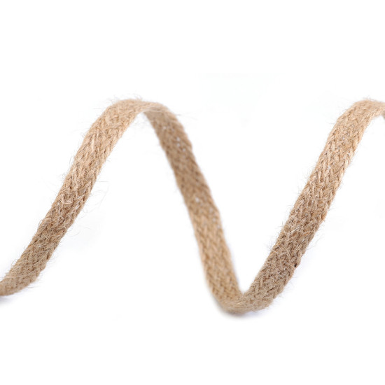 Panglică din iută, lățime 8 mm - Ecru natural (80 Metri) Panglică din iută, lățime 8 mm - Ecru natural (80 Metri)