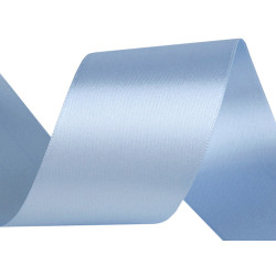 Panglică dublu satinată, lățime 50 mm, 5 m/pac - Albastru deschis (25 Metri)