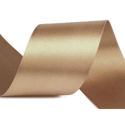 Panglică dublu satinată, lățime 50 mm, 5 m/pac - Ecru (25 Metri)