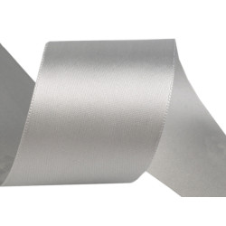Panglică dublu satinată, lățime 50 mm, 5 m/pac - Argintiu (25 Metri)