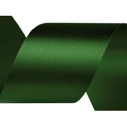Panglică dublu satinată, lățime 50 mm, 5 m/pac - Verde închis (25 Metri)