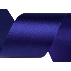 Panglică dublu satinată, lățime 50 mm, 5 m/pac - Albastru intens (25 Metri)