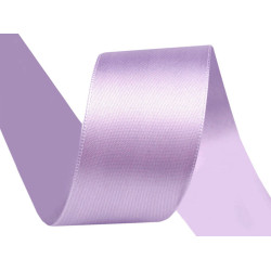 Panglică dublu satinată, lățime 40 mm, 5 m/pac - Violet deschis (25 Metri)