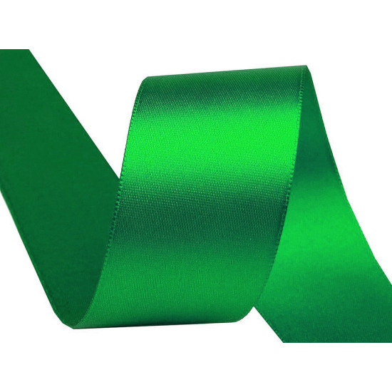 Panglică dublu satinată, lățime 40 mm, 5 m/pac - Verde (5 Metri) Panglică dublu satinată, lățime 40 mm, 5 m/pac - Verde (5 Metri)