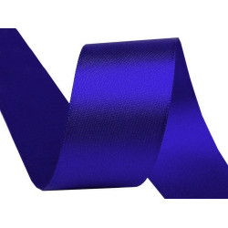 Panglică dublu satinată, lățime 40 mm, 5 m/pac - Albastru intens (25 Metri)