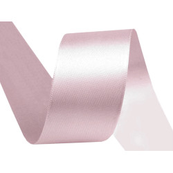 Panglică dublu satinată, lățime 40 mm, 5 m/pac - Roz pudrat (25 Metri)