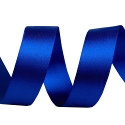 Panglică dublu satinată, lățime 24 mm, 5 m/pac - Albastru regal (100 Metri)