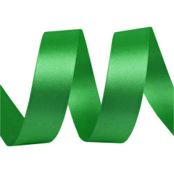 Panglică dublu satinată, lățime 24 mm, 5 m/pac - Verde (100 Metri)