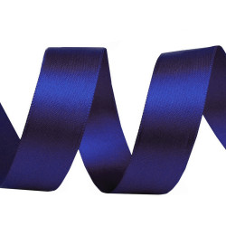 Panglică dublu satinată, lățime 24 mm, 5 m/pac - Albastru intens (100 Metri)