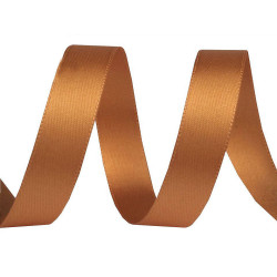 Panglică dublu satinată, lățime 15 mm, 5 m/pac - Auriu (100 Metri)