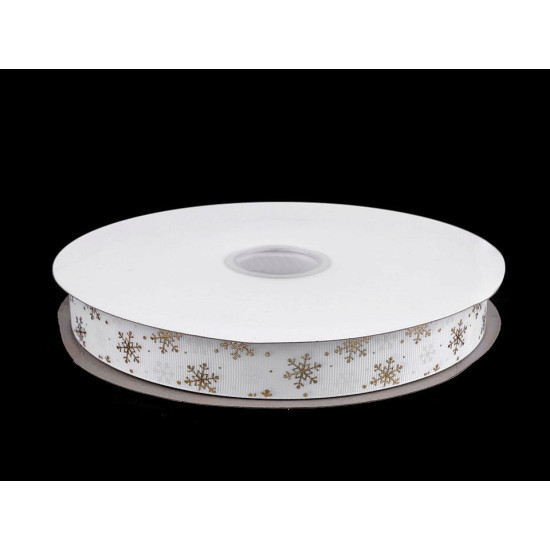 Panglică ripsată cu fulgi de zăpadă, lățime 25 mm - Roșu (3 Metri) Panglică ripsată cu fulgi de zăpadă, lățime 25 mm - Roșu (3 Metri)