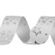Panglică ripsată cu steluțe, lățime 25 mm - Gri foarte deschis (20 Metri) Panglică ripsată cu steluțe, lățime 25 mm - Gri foarte deschis (20 Metri)