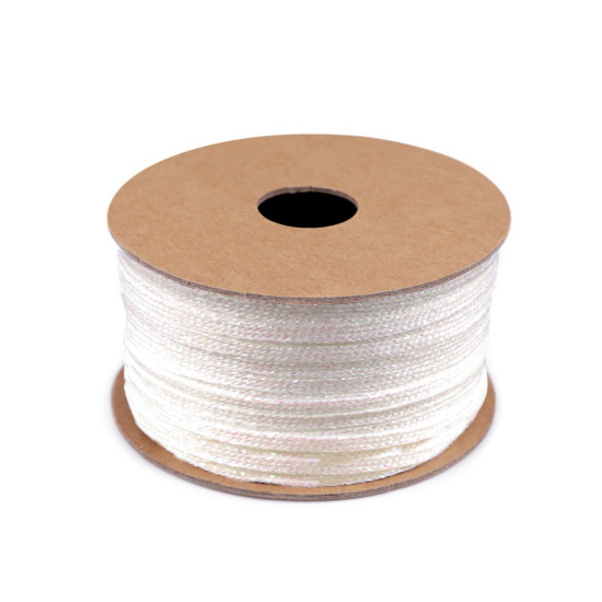 Panglică lurex, lățime 3 mm - Auriu deschis (200 Metri)