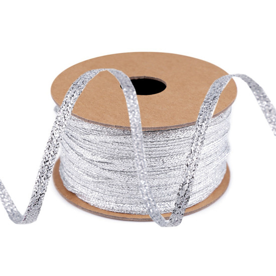 Panglică lurex, lățime 3 mm - Auriu deschis (200 Metri)