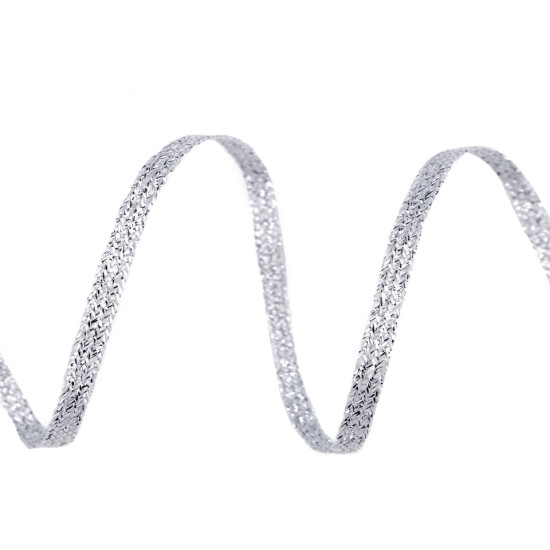 Panglică lurex, lățime 3 mm - Auriu deschis (200 Metri)