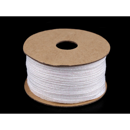 Panglică lurex, lățime 3 mm - Auriu deschis (200 Metri)