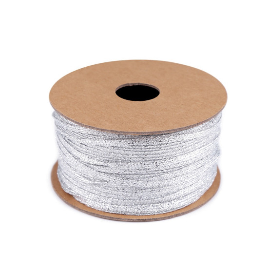 Panglică lurex, lățime 3 mm - Auriu deschis (200 Metri)