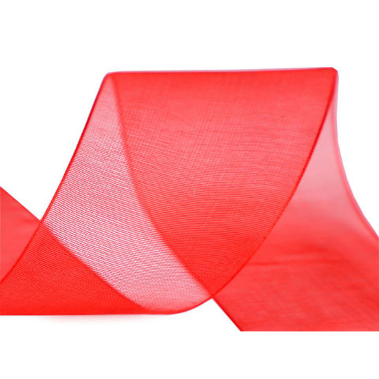 Panglică organza, lățime 40 mm - Alb (1 Metru)