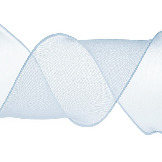 Panglică organza cu efect perlat, lățime 80m - Negru (1 Metru) Panglică organza cu efect perlat, lățime 80m - Negru (1 Metru)