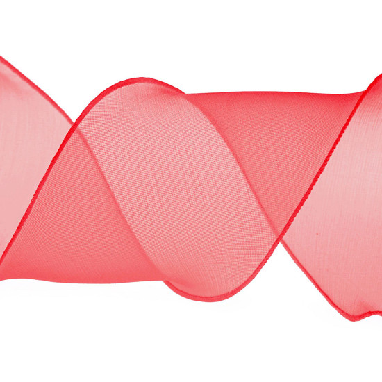 Panglică organza cu efect perlat, lățime 80m - Negru (1 Metru) Panglică organza cu efect perlat, lățime 80m - Negru (1 Metru)