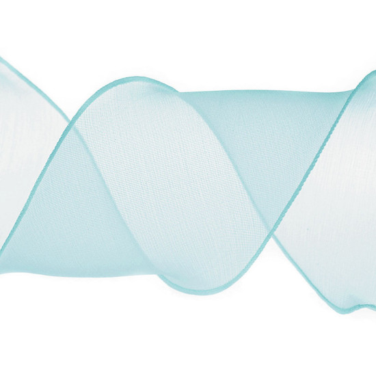 Panglică organza cu efect perlat, lățime 80m - Negru (1 Metru) Panglică organza cu efect perlat, lățime 80m - Negru (1 Metru)