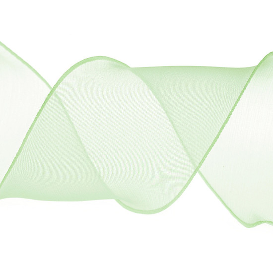 Panglică organza cu efect perlat, lățime 80m - Negru (1 Metru) Panglică organza cu efect perlat, lățime 80m - Negru (1 Metru)