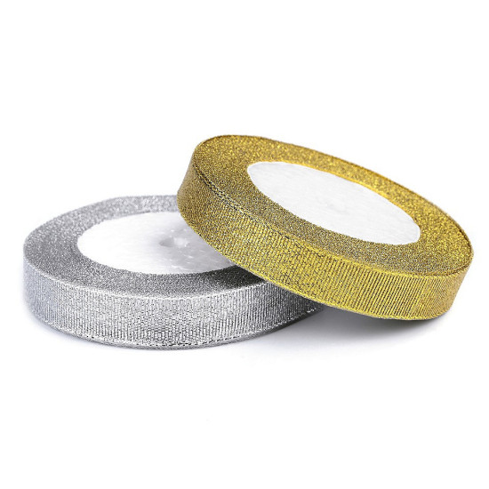 Panglică lurex / panglică lame, lățime 15 mm - Auriu (225 Metri) Panglică lurex / panglică lame, lățime 15 mm - Auriu (225 Metri)