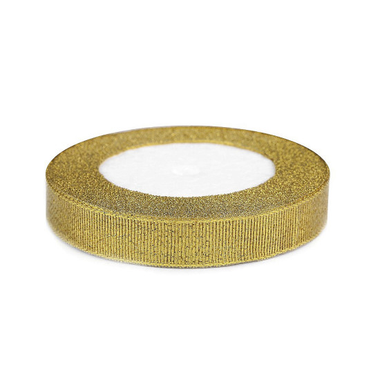 Panglică lurex / panglică lame, lățime 15 mm - Auriu (225 Metri) Panglică lurex / panglică lame, lățime 15 mm - Auriu (225 Metri)
