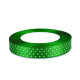 Panglică satinată cu buline, lățime 15 mm - Verde pastel (1 Metru) Panglică satinată cu buline, lățime 15 mm - Verde pastel (1 Metru)