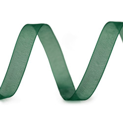 Panglică organza, lățime 10 mm - Verde (5 Metri)