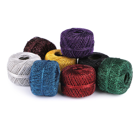 Ață / fir cu aspect metalic, ø1 mm - Mix variante (36 Bucăți) Ață / fir cu aspect metalic, ø1 mm - Mix variante (36 Bucăți)