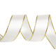 Panglica din satin cu margine lurex latime 25 mm - Off white (100 Metri) Panglica din satin cu margine lurex latime 25 mm - Off white (100 Metri)