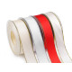 Panglica din satin cu margine lurex latime 25 mm - Off white (100 Metri) Panglica din satin cu margine lurex latime 25 mm - Off white (100 Metri)